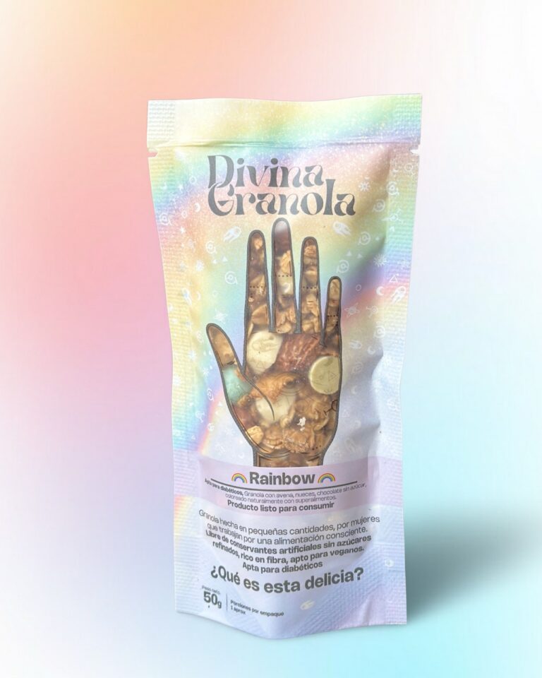 Mini Divina Granola Rainbow, apta para diabéticos, 50 gramos